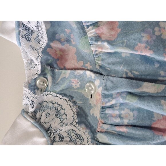 Vtg Bryan Baby Girl 6-9 Months Floral Tiered Dress Pastel Lace Bow Collar 2 Pc - Picture 10 of 13